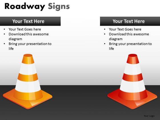 Transport Roadway Signs PowerPoint Slides And Ppt Diagram Templates