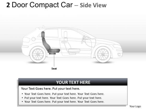 Travel Shapes 2 Door Blue Car Side PowerPoint Slides And Ppt Diagram Templates