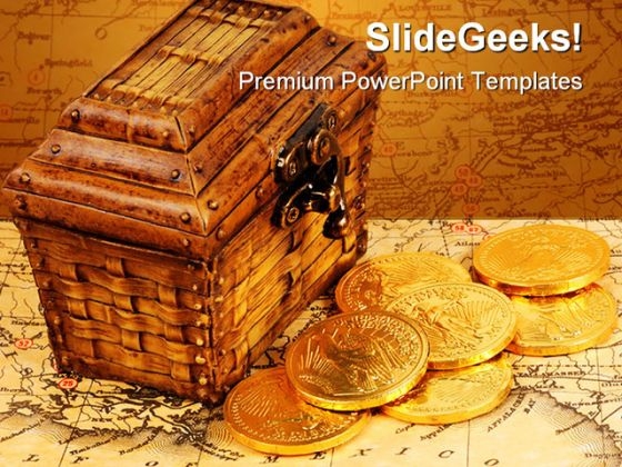 Treasure Money PowerPoint Template 1010