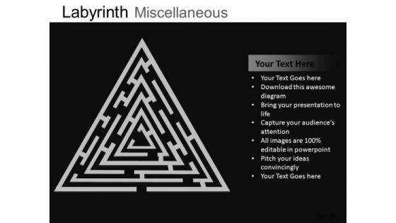 Triangular Maze PowerPoint Templates Editable Ppt Slides