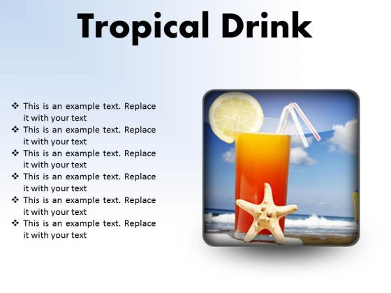 Trophical Drink Holidays PowerPoint Presentation Slides S