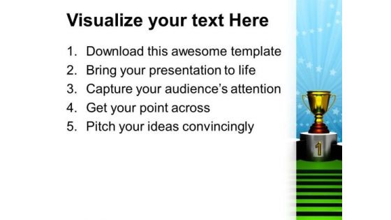 Trophy Simplicity Competition PowerPoint Templates And PowerPoint Themes 0812