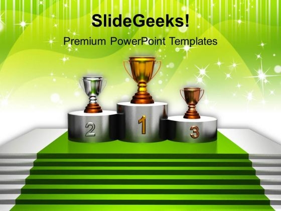 Trophy Winner Success PowerPoint Templates And PowerPoint Themes 1112