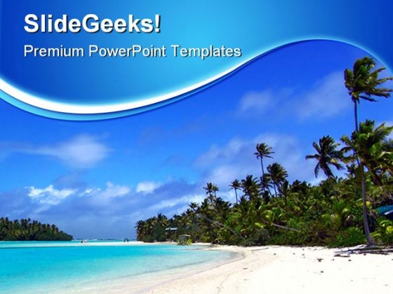 Tropical Beach Nature PowerPoint Backgrounds And Templates 1210