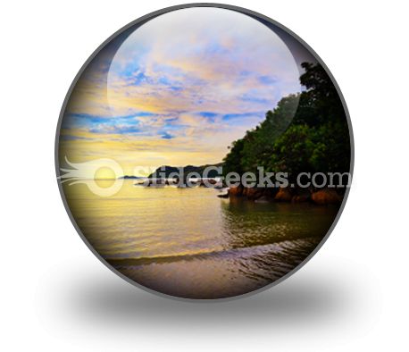 Tropical Sunset Ppt Icon For Ppt Templates And Slides C