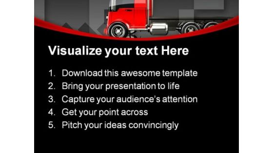 Trucking Travel PowerPoint Templates And PowerPoint Backgrounds 0811