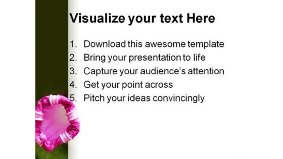 Tubular Pink Flowers Beauty PowerPoint Backgrounds And Templates 1210