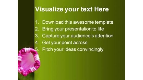 Tubular Pink Flowers Beauty PowerPoint Backgrounds And Templates 1210