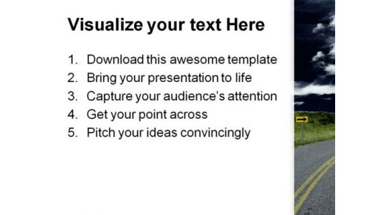 Turn Ahead Nature PowerPoint Themes And PowerPoint Slides 0811