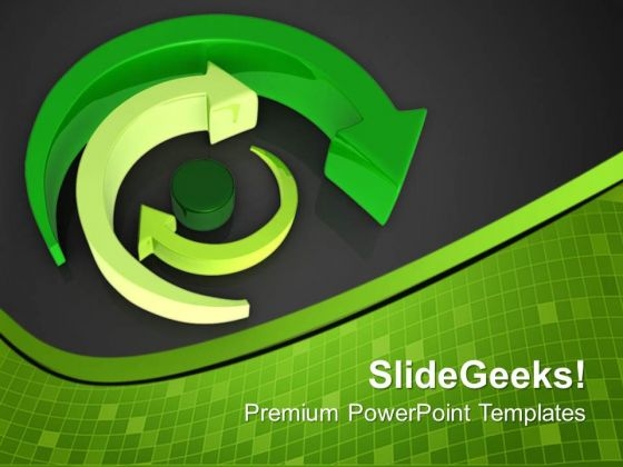 Twisted Arrows Around One Point PowerPoint Templates Ppt Backgrounds For Slides 0713