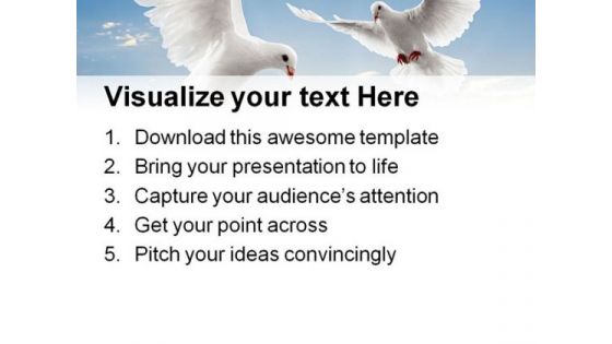 Two Dove Animals PowerPoint Templates And PowerPoint Backgrounds 0411