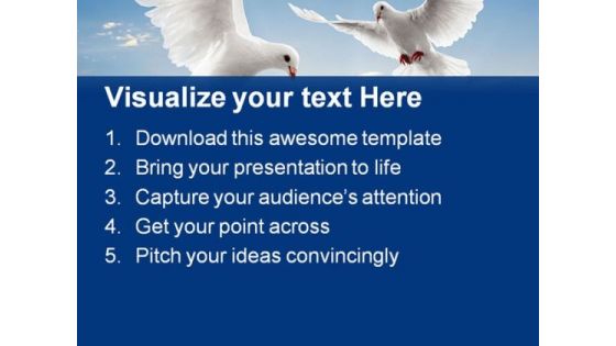 Two Dove Animals PowerPoint Templates And PowerPoint Backgrounds 0411