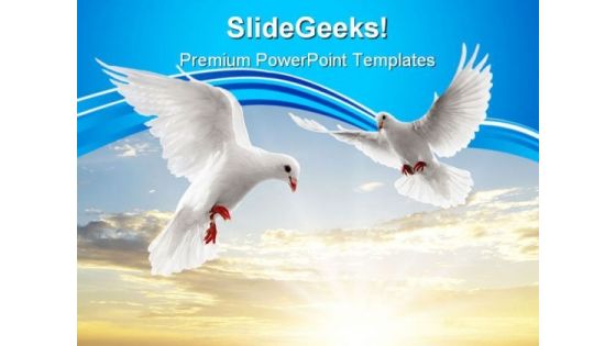 Two Dove Animals PowerPoint Templates And PowerPoint Backgrounds 0411