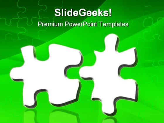 Two Jigsaws Puzzle Shapes PowerPoint Templates And PowerPoint Backgrounds 0811