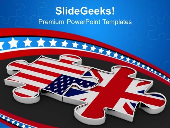 Two Nations Interconnected Friendly Relations PowerPoint Templates Ppt Backgrounds For Slides 0513