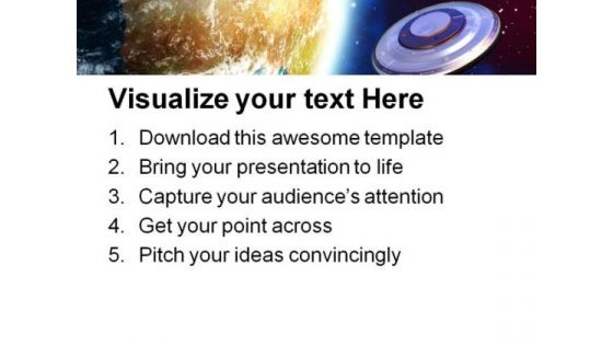 Ufo Invasion Earth PowerPoint Template 0610