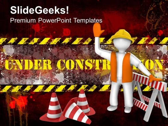 Under Construction Business PowerPoint Templates And PowerPoint Themes 0512