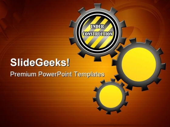 Under Construction Gears Industrial PowerPoint Templates And PowerPoint Backgrounds 0711