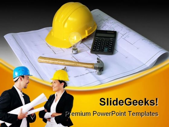 Under Construction Industrial PowerPoint Template 0910