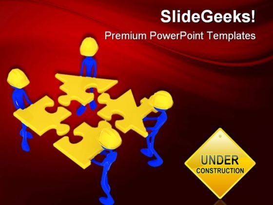Under Construction Metaphor PowerPoint Templates And PowerPoint Backgrounds 0511