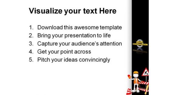Under Construction Sign Symbol PowerPoint Themes And PowerPoint Slides 0611