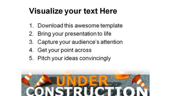 Under Construction Transportation PowerPoint Template 0610
