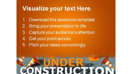 Under Construction Transportation PowerPoint Template 0610