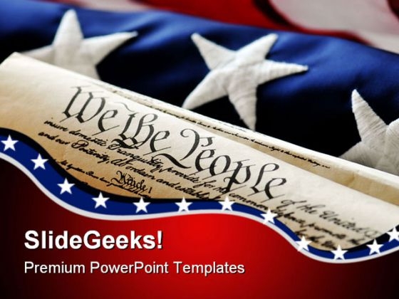 United States Constitution Government PowerPoint Templates And PowerPoint Backgrounds 0811