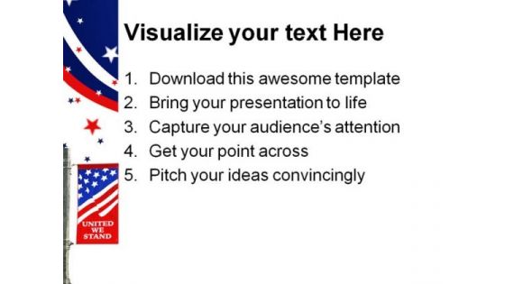United We Stand Americana PowerPoint Template 1110
