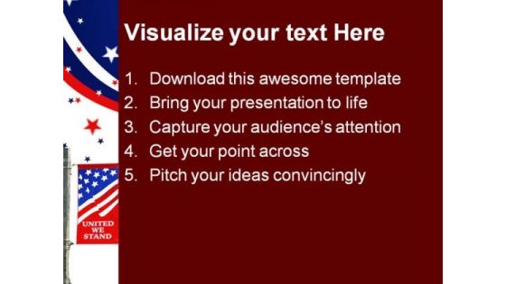 United We Stand Americana PowerPoint Template 1110