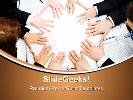 Unity Handshake Business PowerPoint Templates And PowerPoint Backgrounds 0811