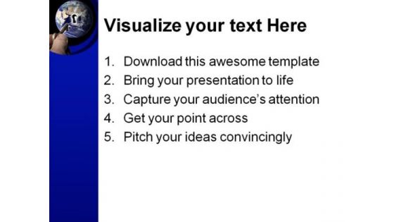Unlock The World Globe PowerPoint Template 1110