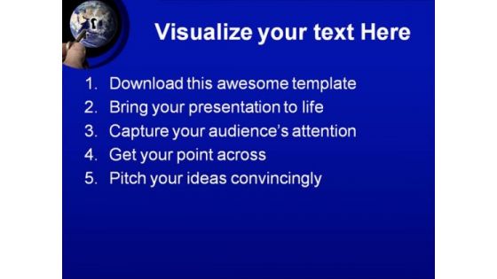 Unlock The World Globe PowerPoint Template 1110