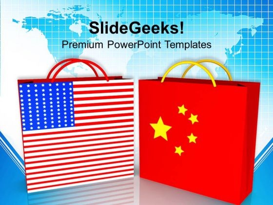 Us And China Trade Symbol PowerPoint Templates Ppt Backgrounds For Slides 0213