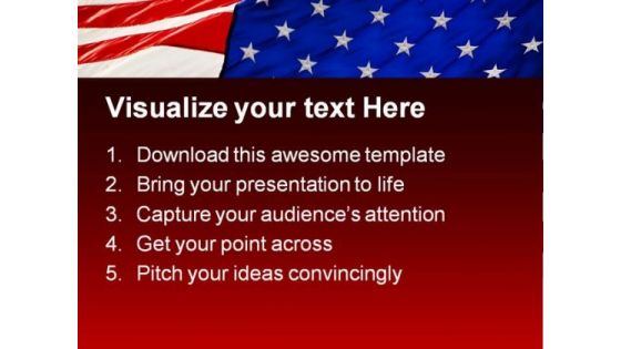 Us Flag01 Americana PowerPoint Templates And PowerPoint Backgrounds 0811