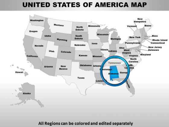 Usa Alabama State PowerPoint Maps
