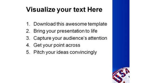 Usa Balloons Americana PowerPoint Template 1010