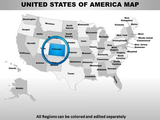 Usa Colorado State PowerPoint Maps