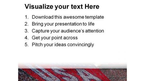 Usa Crowd People Americana PowerPoint Template 1110