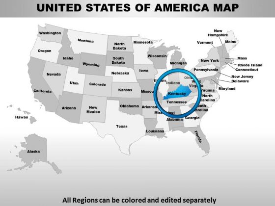 Usa Kentucky State PowerPoint Maps