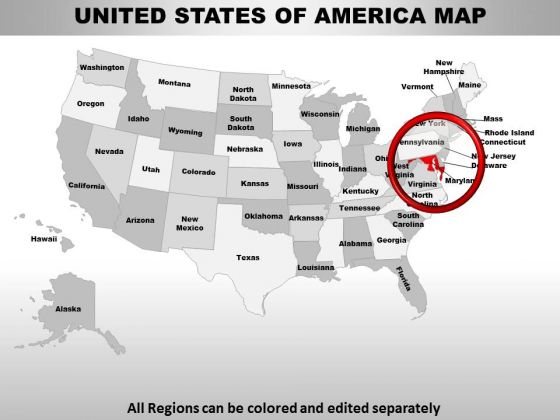 Usa Maryland State PowerPoint Maps