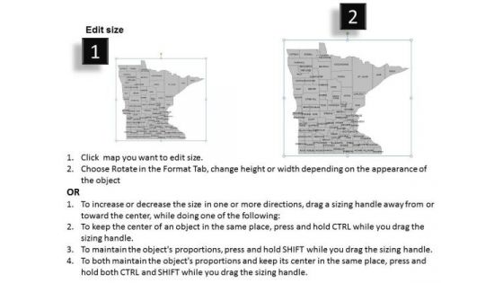 Usa Minnesota State PowerPoint Maps