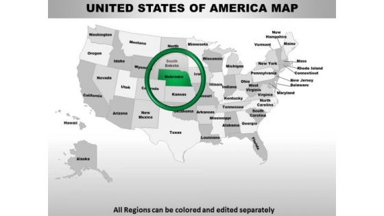 Usa Nebraska State PowerPoint Maps
