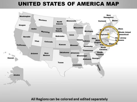 Usa New Jersey State PowerPoint Maps
