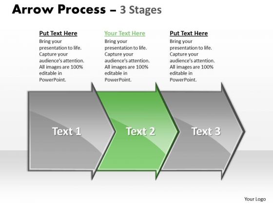 Usa Ppt Theme Arrow Process 3 Phase Diagram Project Management PowerPoint Image