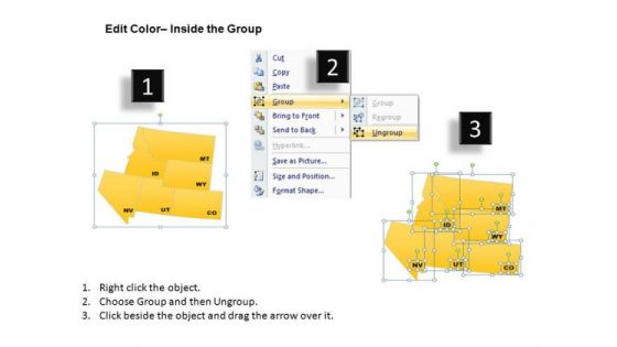 Usa Rocky Mountain Region Country PowerPoint Maps