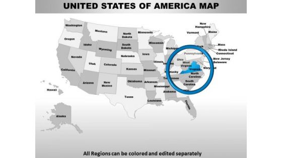 Usa Virginia State PowerPoint Maps