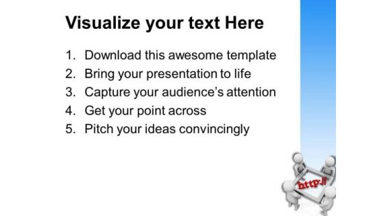 Use Internet To Do Team Meetings PowerPoint Templates Ppt Backgrounds For Slides 0613