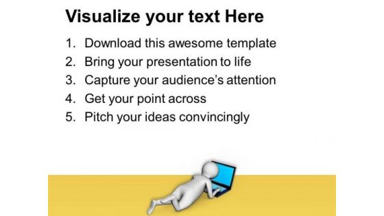 Use Laptop Anywhere For Internet PowerPoint Templates Ppt Backgrounds For Slides 0713