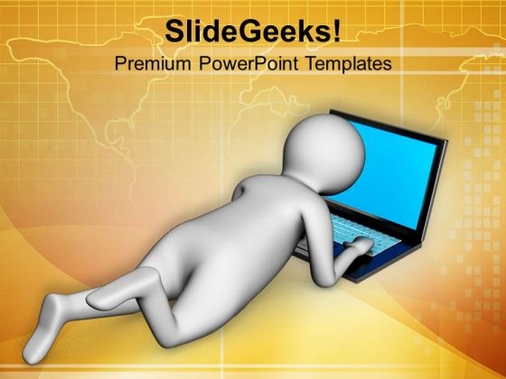 Use Laptop Anywhere For Internet PowerPoint Templates Ppt Backgrounds For Slides 0713